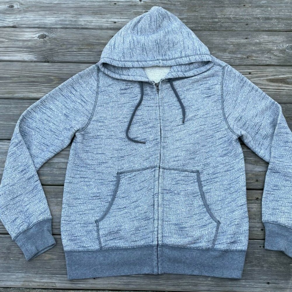 GAP Men Hood Jacket Gray Cotton Long Sleeve Draw String Hoodie Size L (105cm)